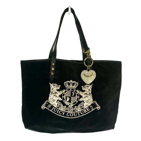 Juicy Couture Handbags - Rare Vintage Y2K Juicy Couture Black Velvet Daydreamer Scottie Dog Purse